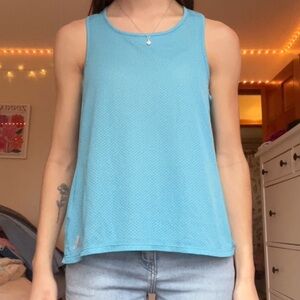 adidas Women's Light Blue Tank Top
